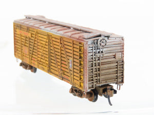 N Scale Con-Cor UP Union Pacific 40' Stock Car #47834 Weathered