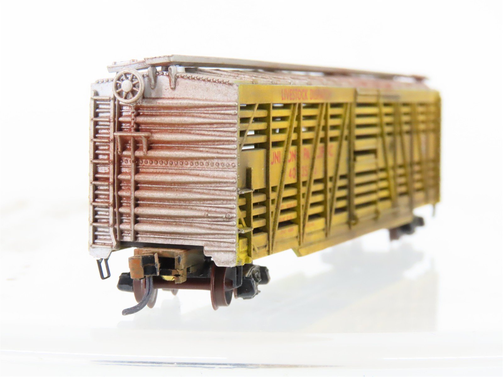 N Scale Atlas 3543 UP Union Pacific 50' Stock Car #40356 Weathered
