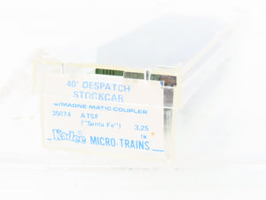 N Micro-Trains/Kadee Blue Label 35074 ATSF 40' Stock Car #68642 Weathered