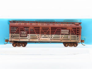 N Scale Atlas 2418 CN Canadian National Stock Car #173538 Weathered
