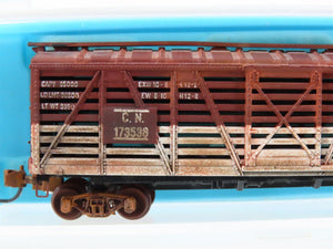 N Scale Atlas 2418 CN Canadian National Stock Car #173538 Weathered