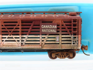 N Scale Atlas 2418 CN Canadian National Stock Car #173538 Weathered