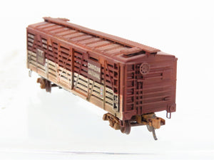 N Scale Atlas 2418 CN Canadian National Stock Car #173538 Weathered