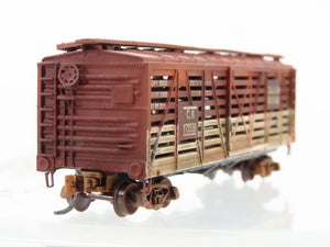 N Scale Atlas 2418 CN Canadian National Stock Car #173538 Weathered
