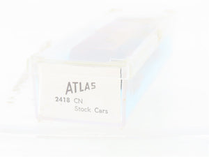 N Scale Atlas 2418 CN Canadian National Stock Car #173538 Weathered