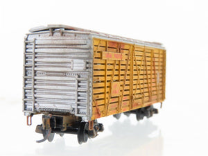 N Scale Con-Cor UP Union Pacific 40' Stock Car #47845 Weathered