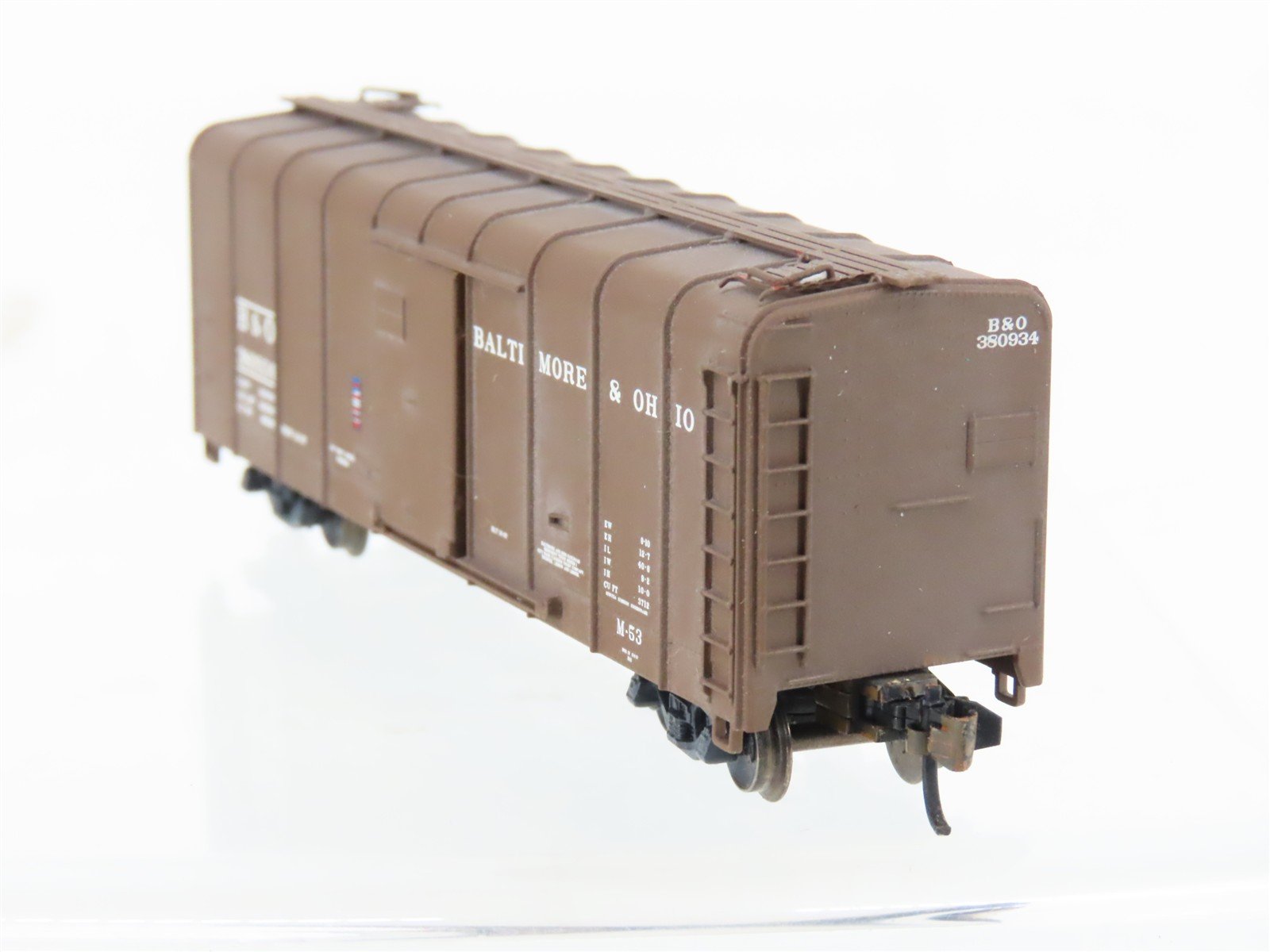 N Scale B&O Baltimore & Ohio 40' Boxcar #380934 Weathered