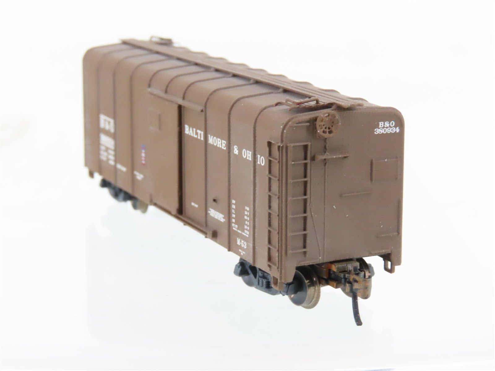 N Scale B&O Baltimore & Ohio 40' Boxcar #380934 Weathered
