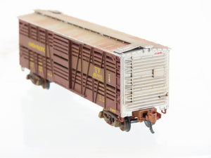 N Micro-Trains MTL 03500120 UP Union Pacific 40' Stock Car #48199D Weathered
