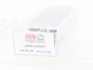 N Micro-Trains MTL 03500120 UP Union Pacific 40' Stock Car #48199D Weathered