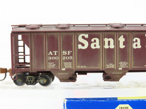 N Scale Athearn RTR 11443 ATSF Santa Fe 3-Bay Covered Hopper #300205 Weathered