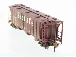 N Scale Athearn RTR 11443 ATSF Santa Fe 3-Bay Covered Hopper #300205 Weathered