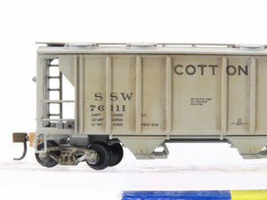 N Scale Athearn RTR 11426 SSW Cotton Belt 3-Bay Covered Hopper #76111 Weathered