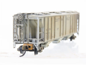 N Scale Athearn RTR 11426 SSW Cotton Belt 3-Bay Covered Hopper #76111 Weathered