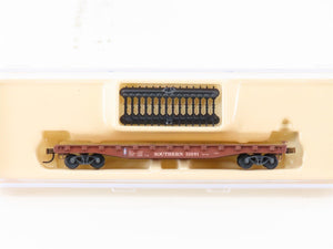 N Scale Atlas 38111 Southern 50' Flatcar wStakes #51861 Weathered