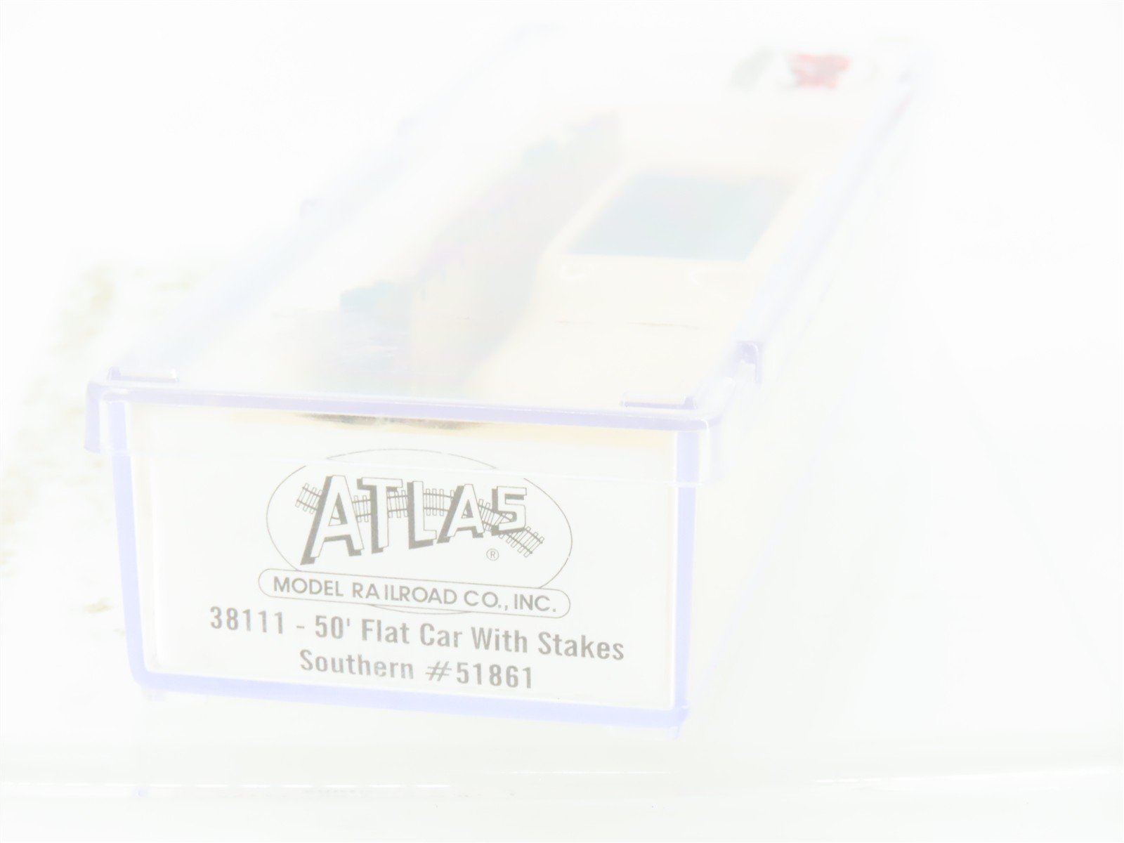 N Scale Atlas 38111 Southern 50' Flatcar wStakes #51861 Weathered