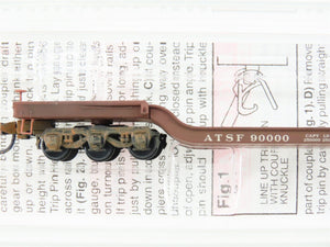 N Scale Micro-Trains MTL 109040 ATSF Depressed Center Flatcar #90000 Weathered