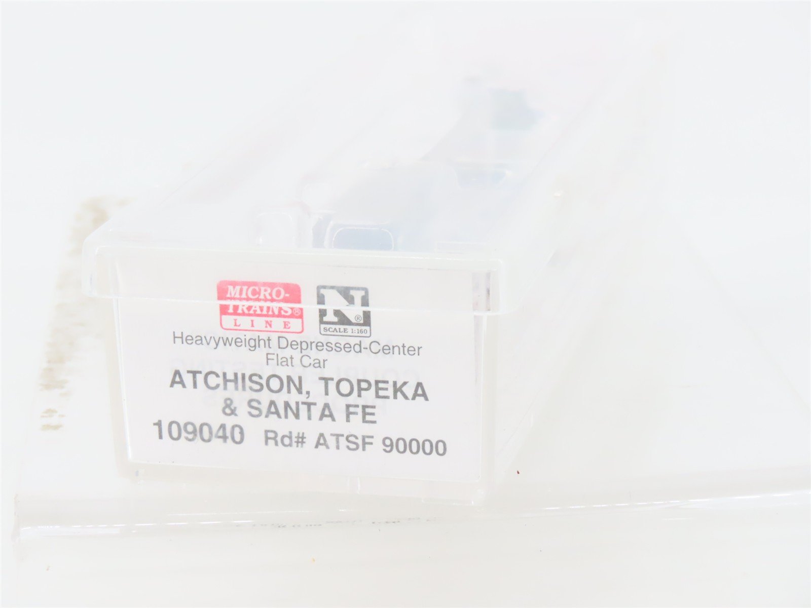 N Scale Micro-Trains MTL 109040 ATSF Depressed Center Flatcar #90000 Weathered