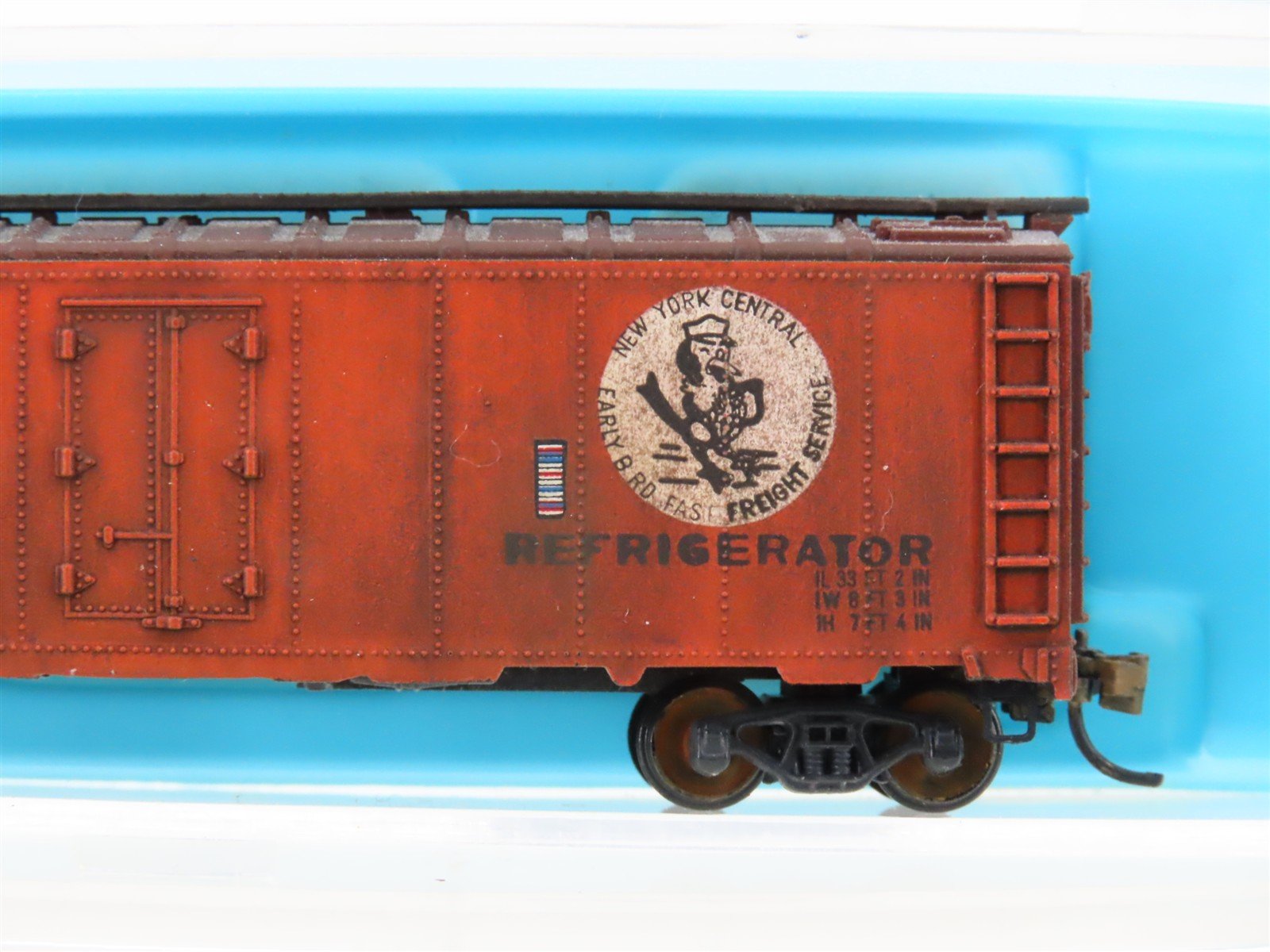 N Scale Atlas 2395 MDT New York Central Reefer Car #11288 Weathered