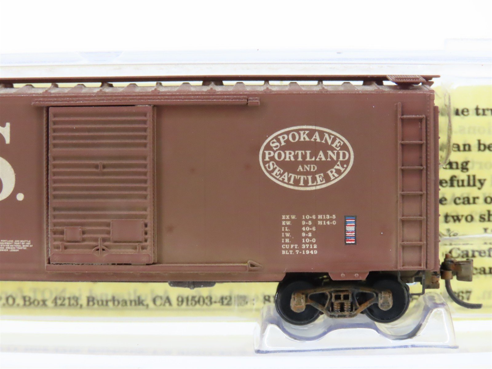 N Scale Deluxe 142403 SPS Spokane Portland Seattle 40' Boxcar #13475 Weathered