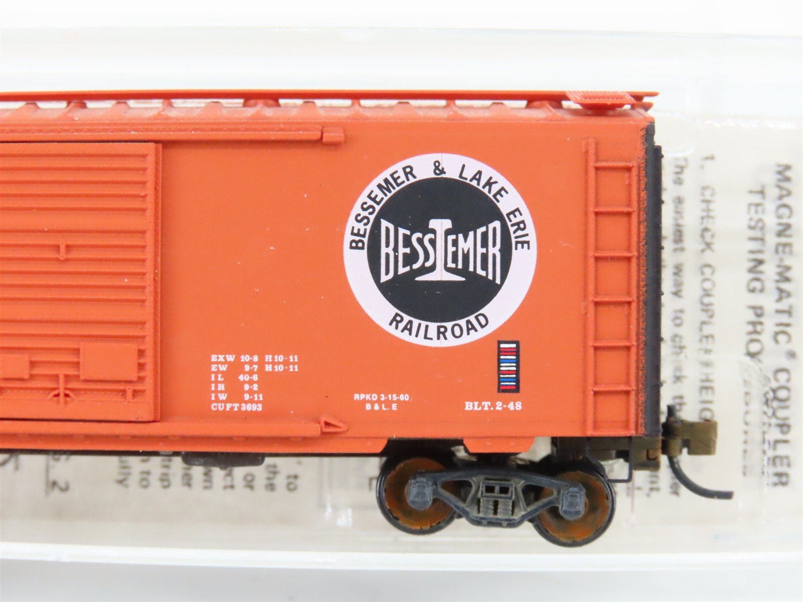 N Scale Micro-Trains/Kadee 20940 B&LE Railway 40' Boxcar #81025 Weathered