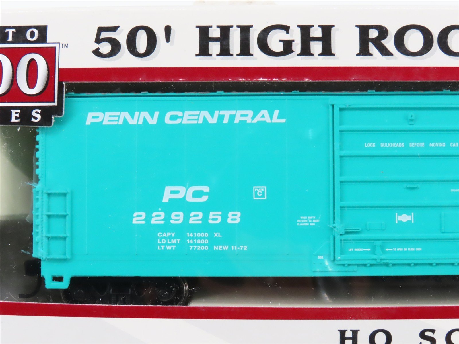 HO Scale PROTO 1000 23943 PC Penn Central 50' Single Door Box Car #229258