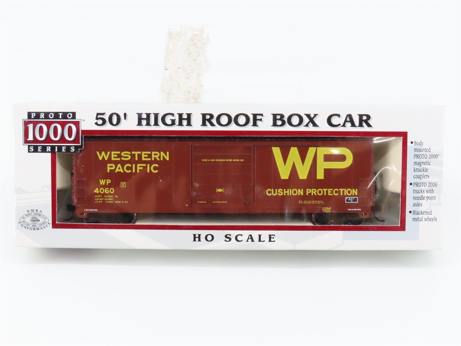 HO Scale PROTO 1000 23947 WP Western Pacific 50' Single Door Box Car #4060