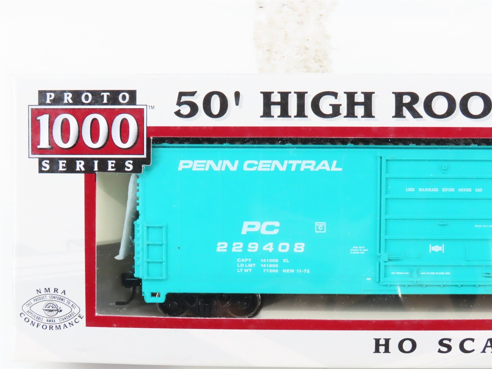 HO Scale PROTO 1000 23944 PC Penn Central 50' Single Door Box Car #229408