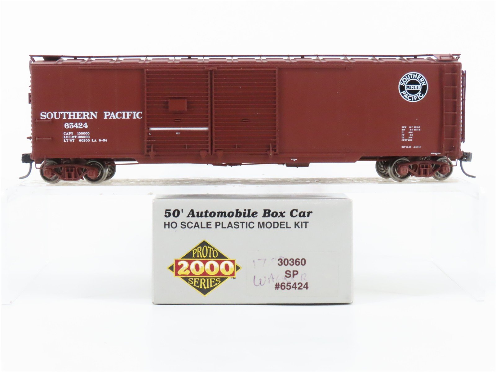HO Scale PROTO 2000 30360 SP Southern Pacific 50' Automobile Box Car #65424
