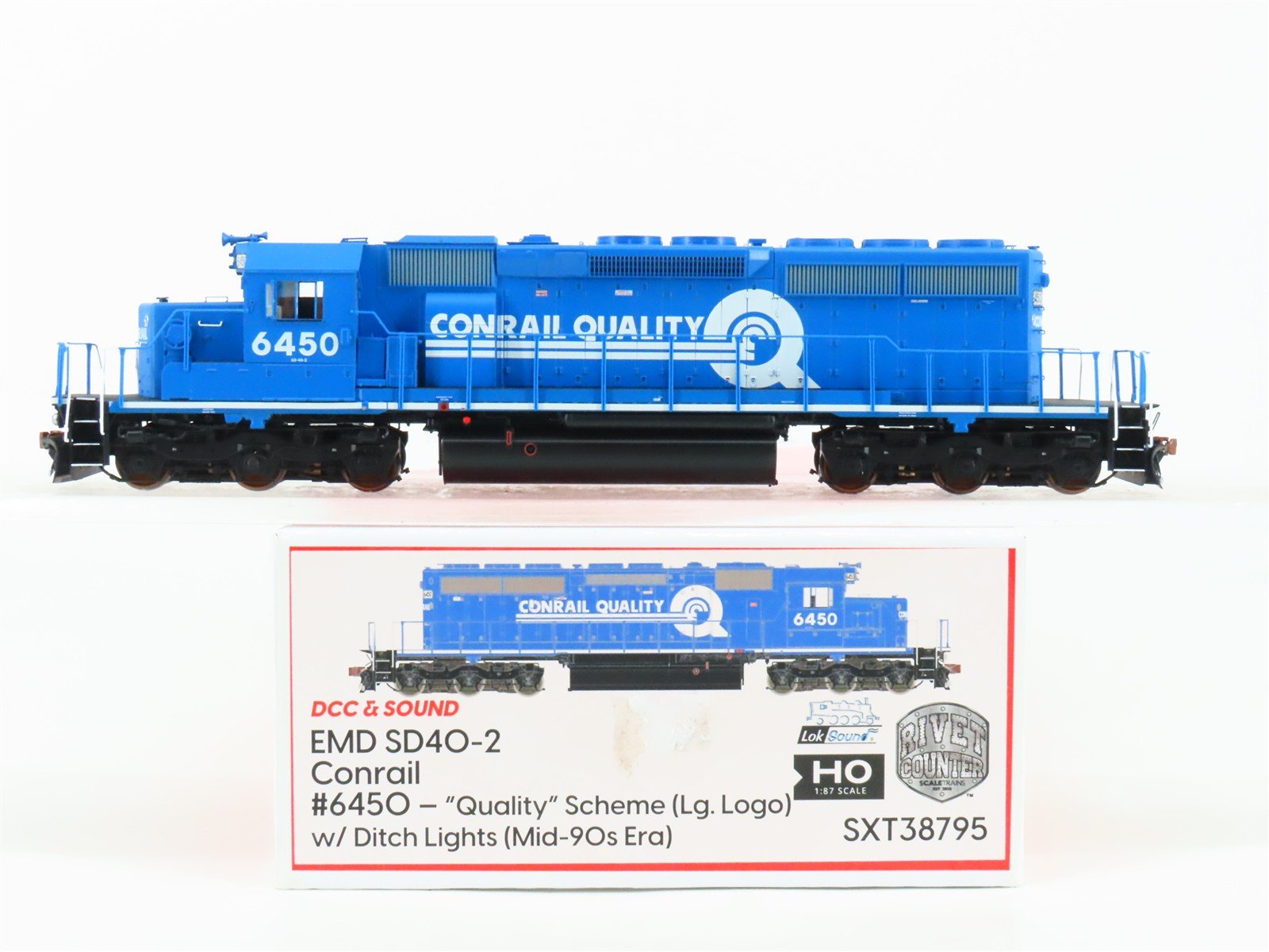 HO Scaletrains SXT38795 CR Conrail Quality SD40-2 Diesel #6450 w/ DCC & Sound