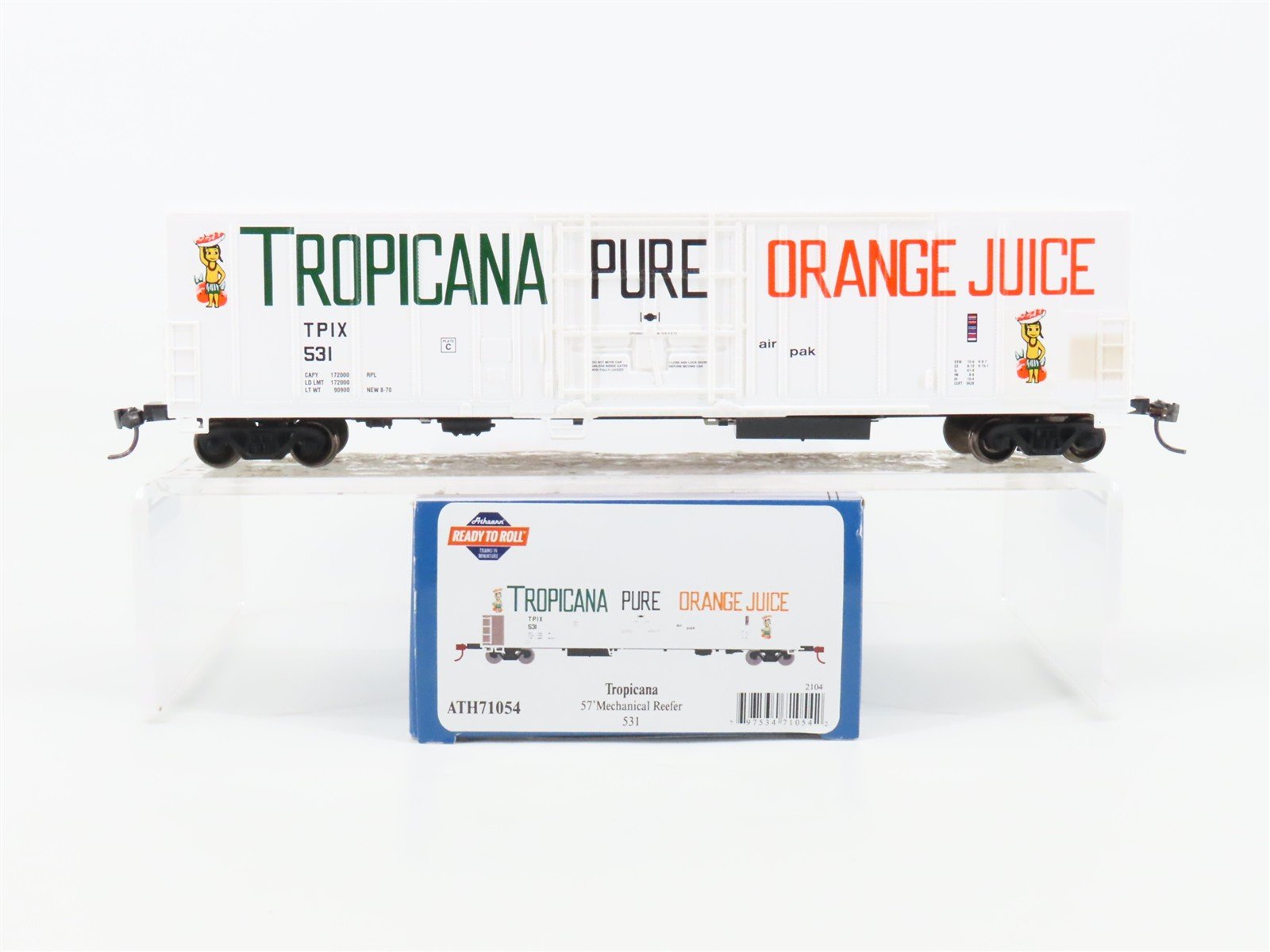 HO Scale Athearn ATH71054 TPIX Tropicana Orange Juice 57' Mechanical Reefer #531