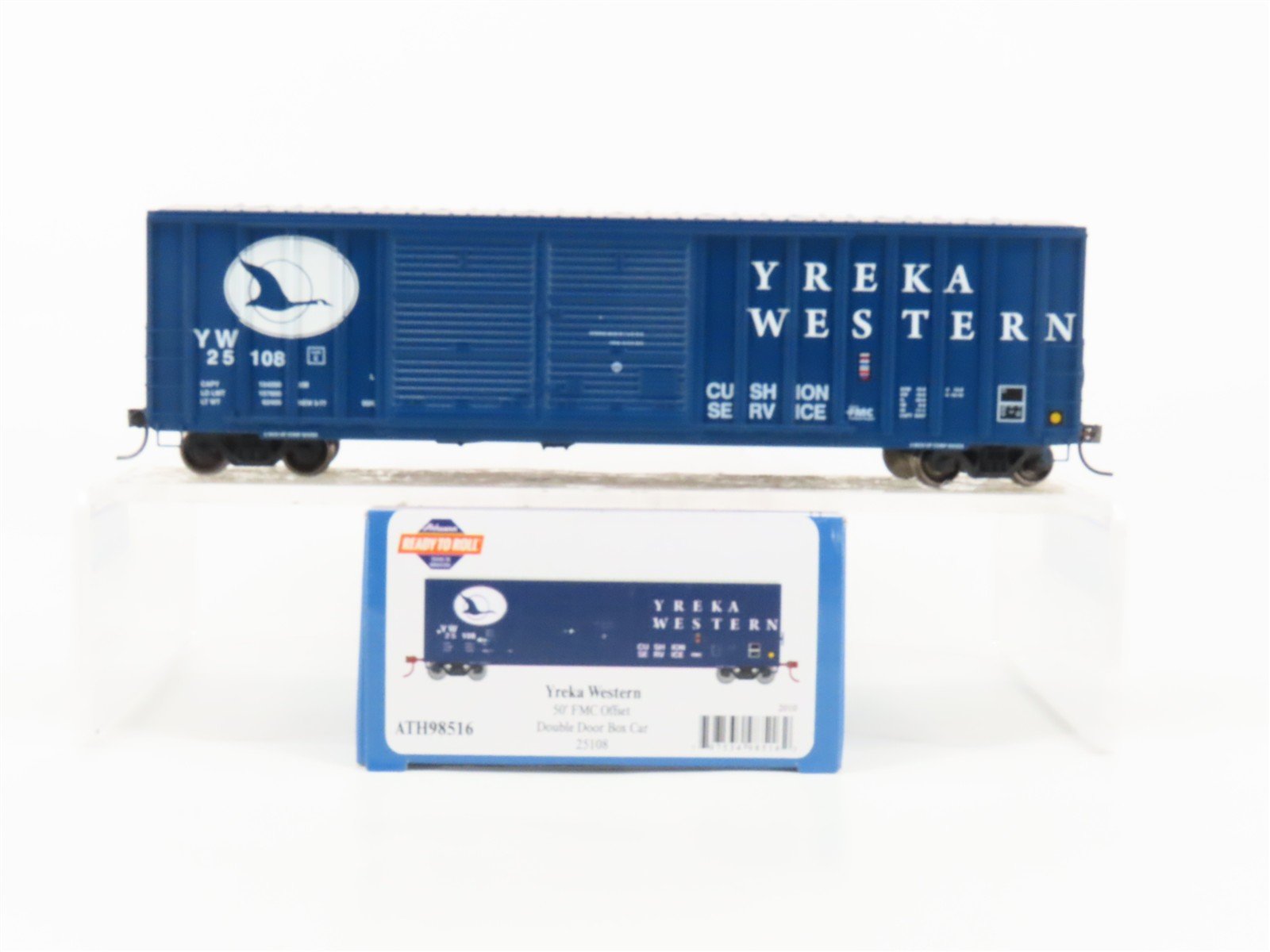 HO Scale Athearn ATH98516 YW Yreka Western 50' Double Door Box Car #25108