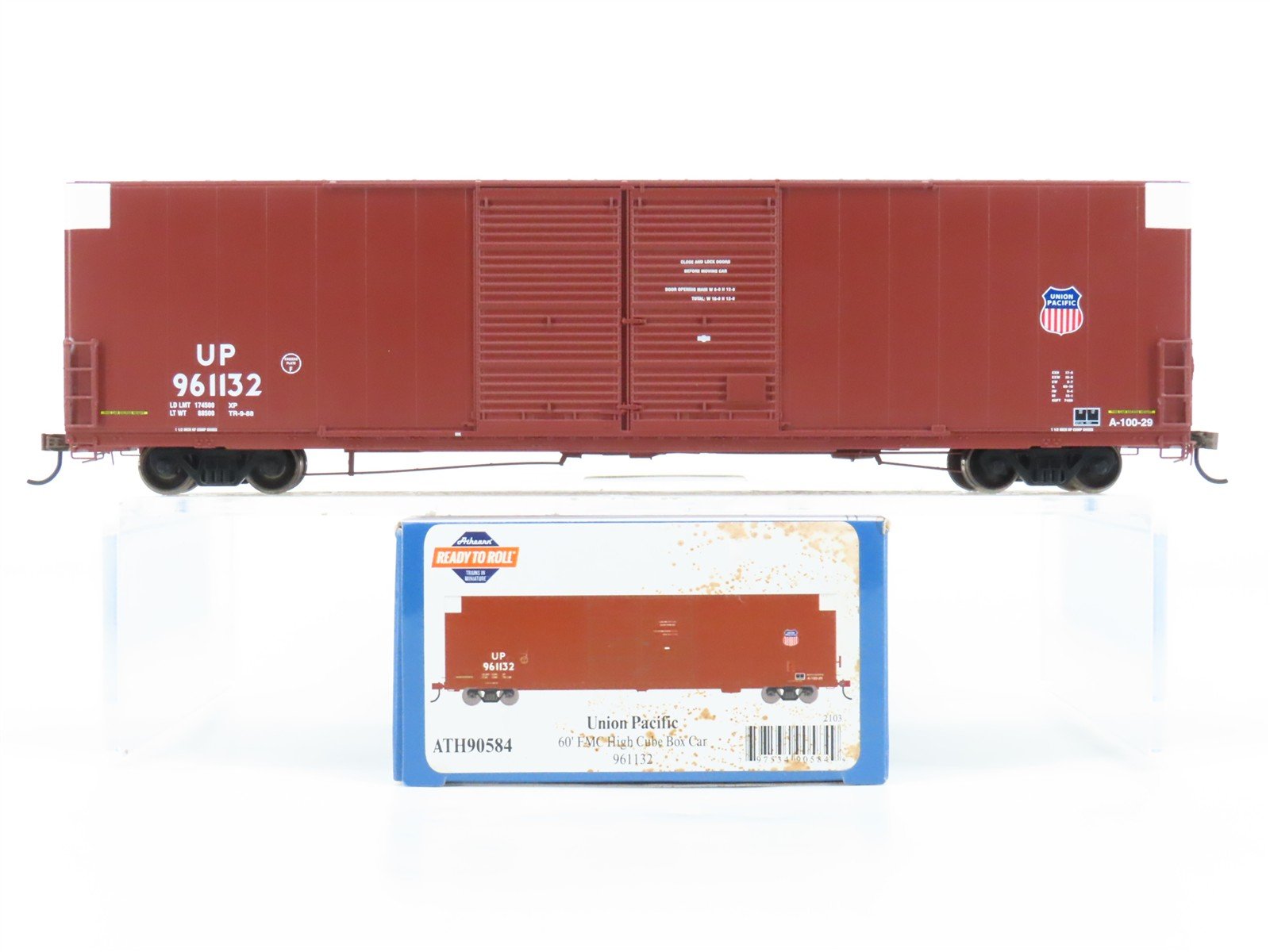HO Scale Athearn ATH90584 UP Union Pacific 60' High Cube Box Car #961132