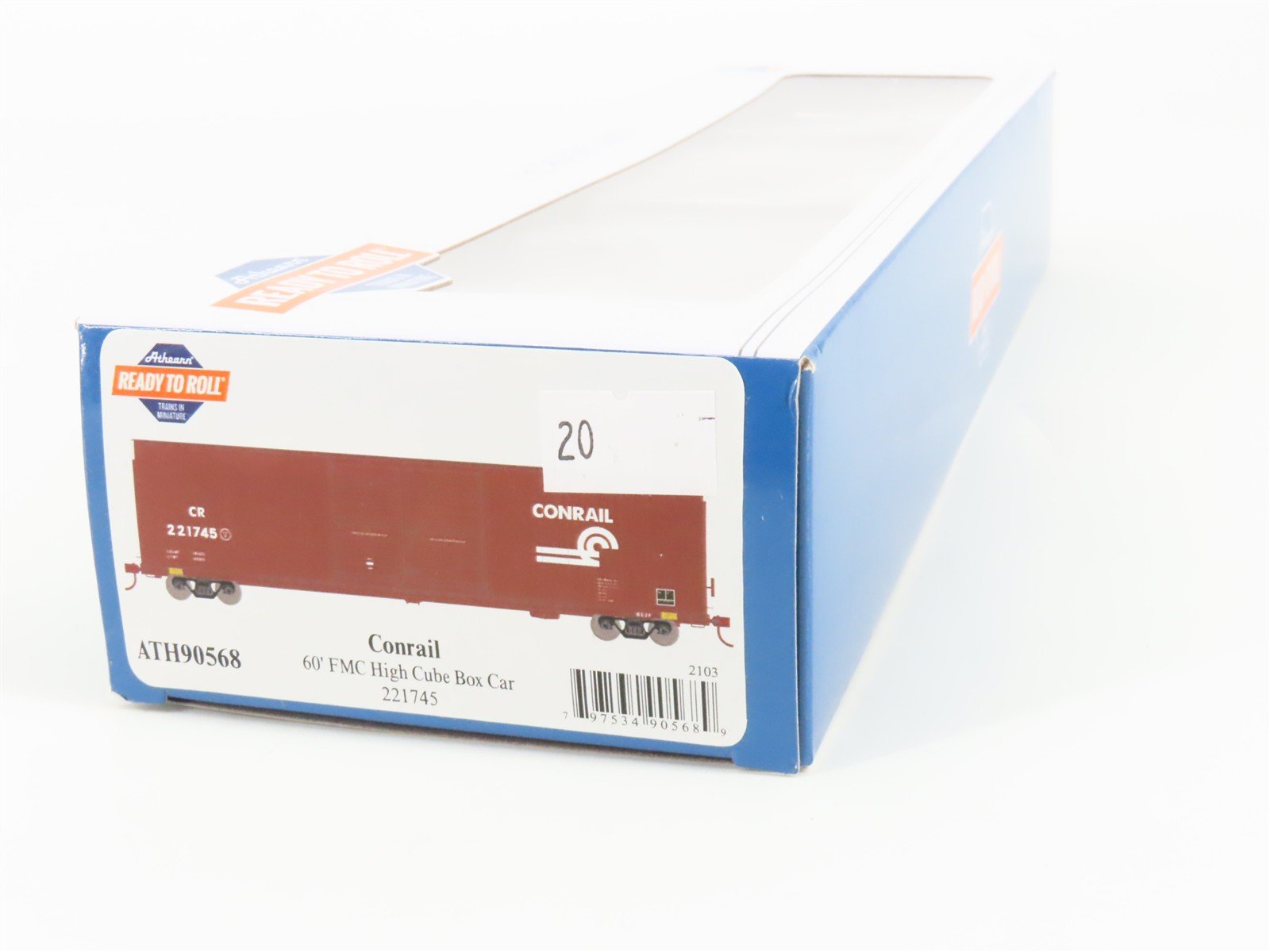 HO Scale Athearn ATH90568 CR Conrail 60' High Cube Double Door Box Car #221745