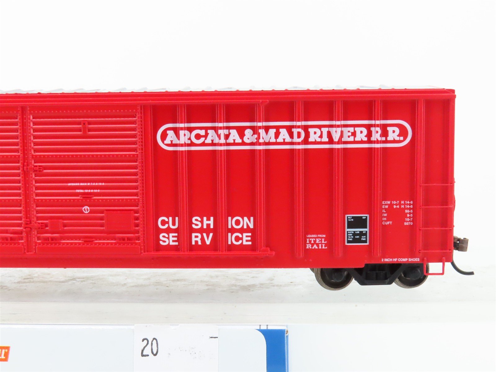 HO Scale Athearn ATH98512 A&MR Arcata & Mad River 50' Double Door Box Car #1078