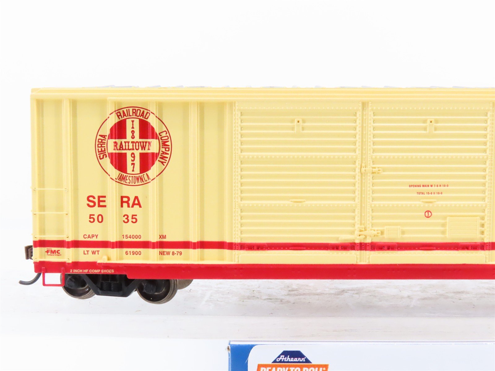 HO Scale Athearn ATH98514 SERA Sierra Railroad 50' Double Door Box Car #5035