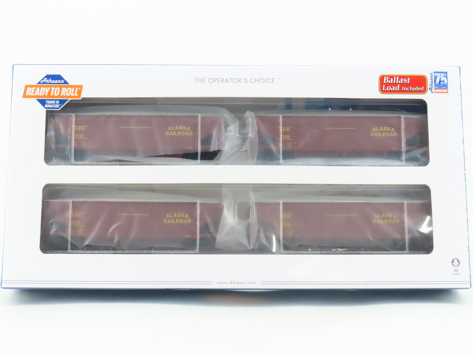 HO Athearn ATH7081 ARR Alaska Railroad 40' Offset Ballast Hopper 4-Pack Sealed