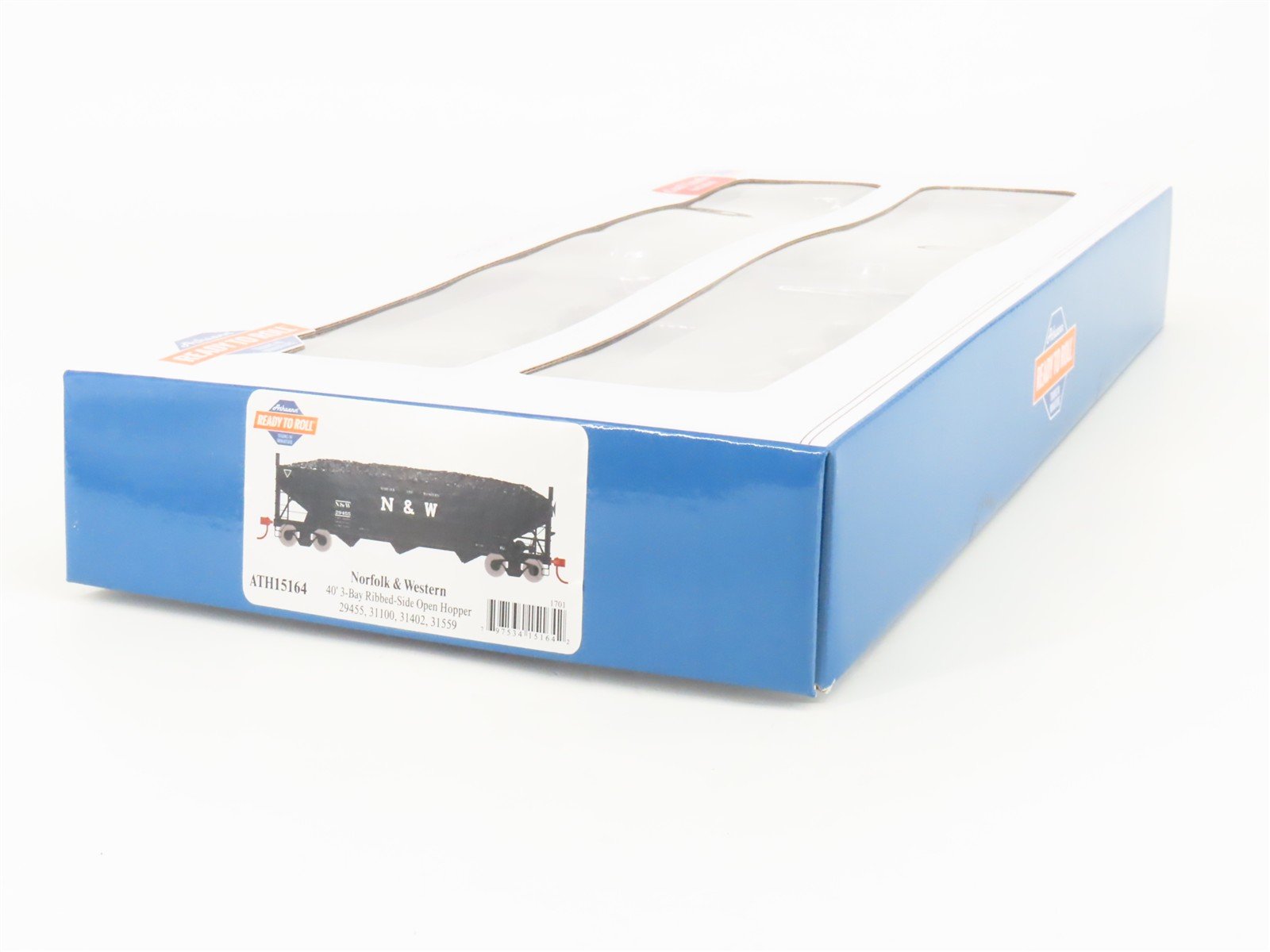 HO Scale Athearn ATH15164 N&W Norfolk & Western 40' 3-Bay Hopper 4-Pack Sealed