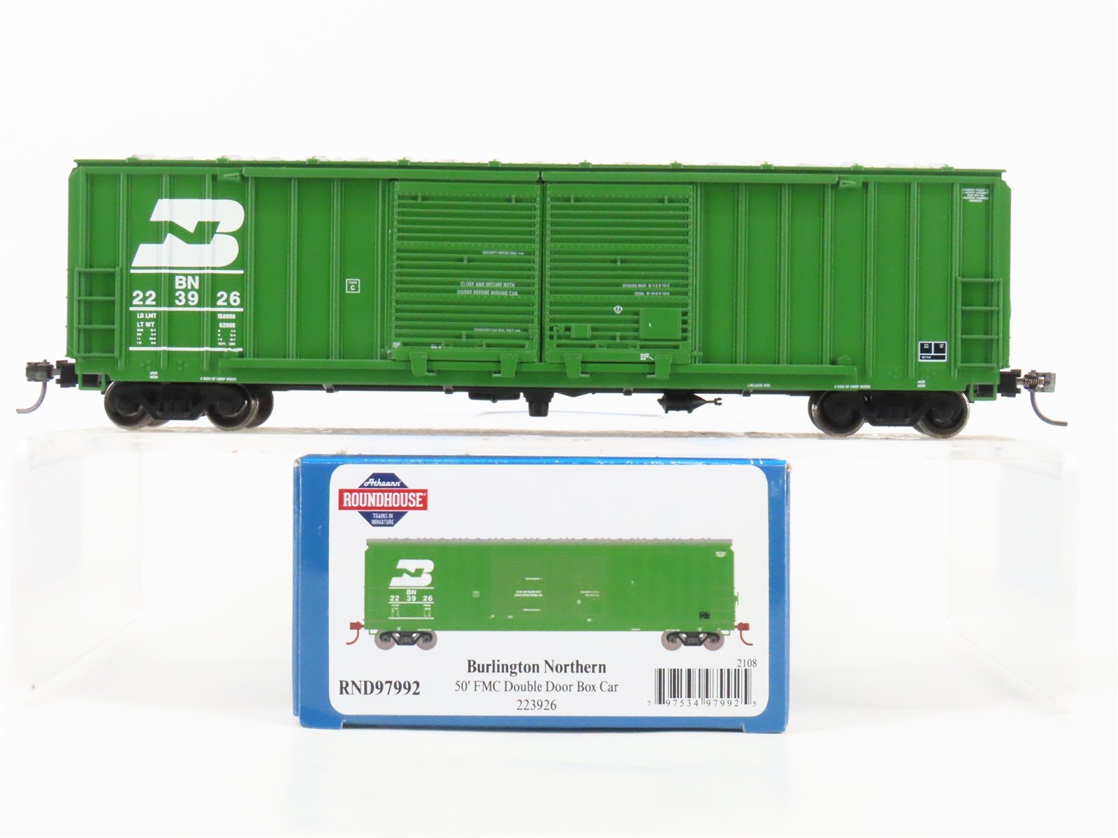 HO Scale Athearn Roundhouse RND97992 BN Burlington Northern 50' Box Car #223926