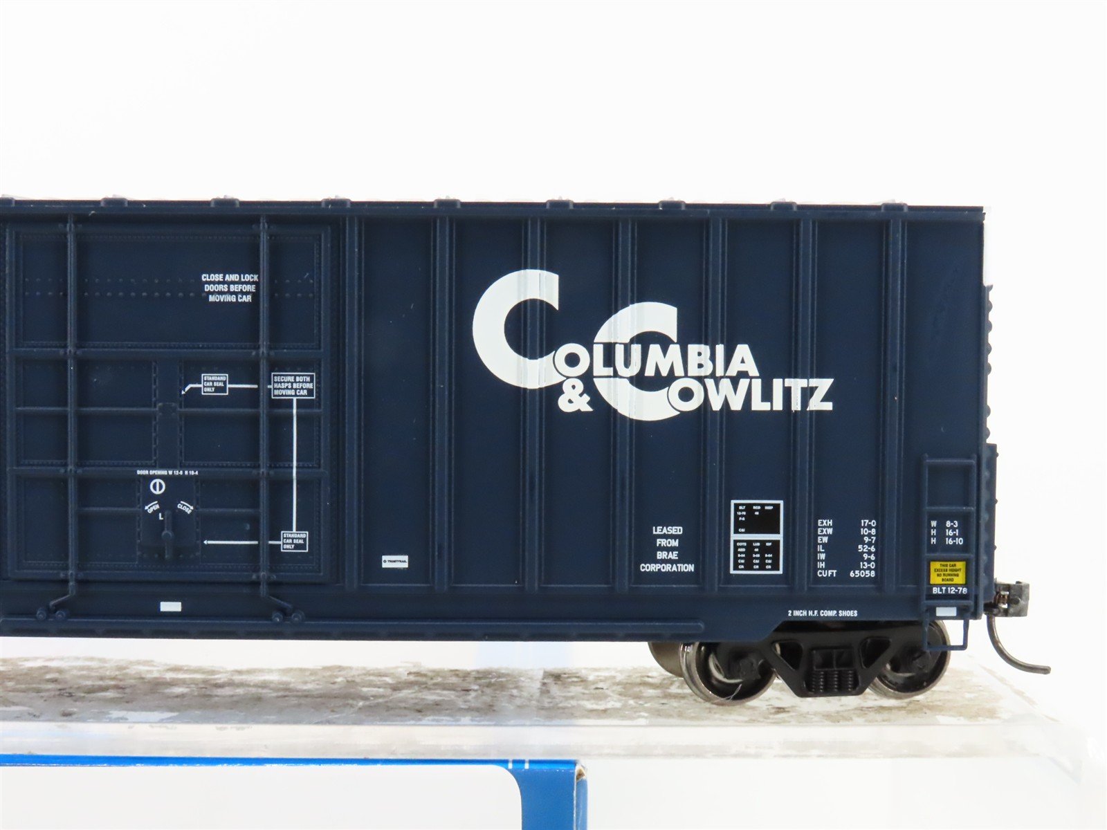 HO Scale Athearn Roundhouse RND1512 CLC Columbia & Cowlitz 50' Box Car #3001