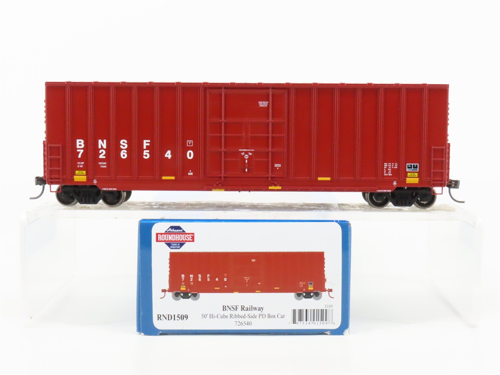 HO Scale Athearn Roundhouse RND1509 BNSF Railway 50' Plug Door Box Car #726540