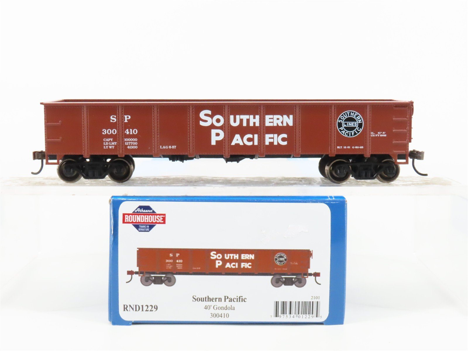 HO Scale Athearn Roundhouse RND1229 SP Southern Pacific 40' Gondola #300410