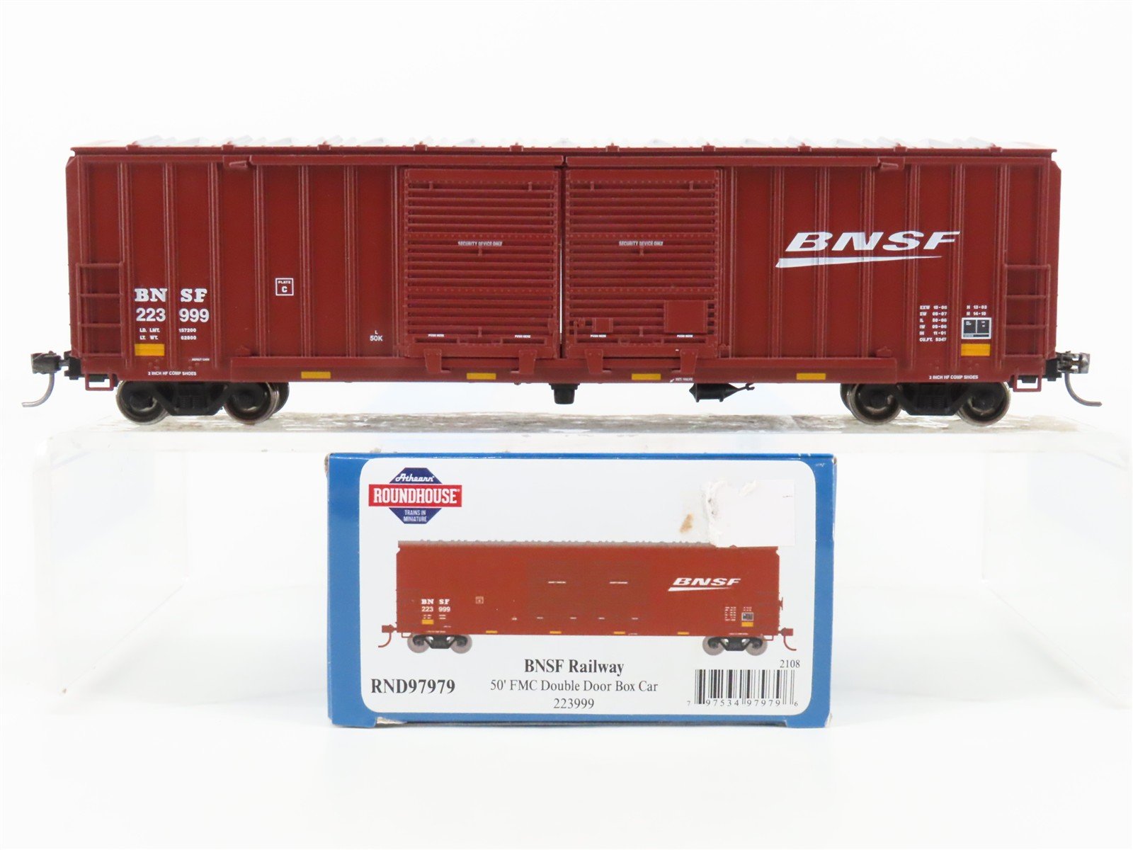 HO Athearn Roundhouse RND97979 BNSF Railway 50' Double Door Box Car #223999