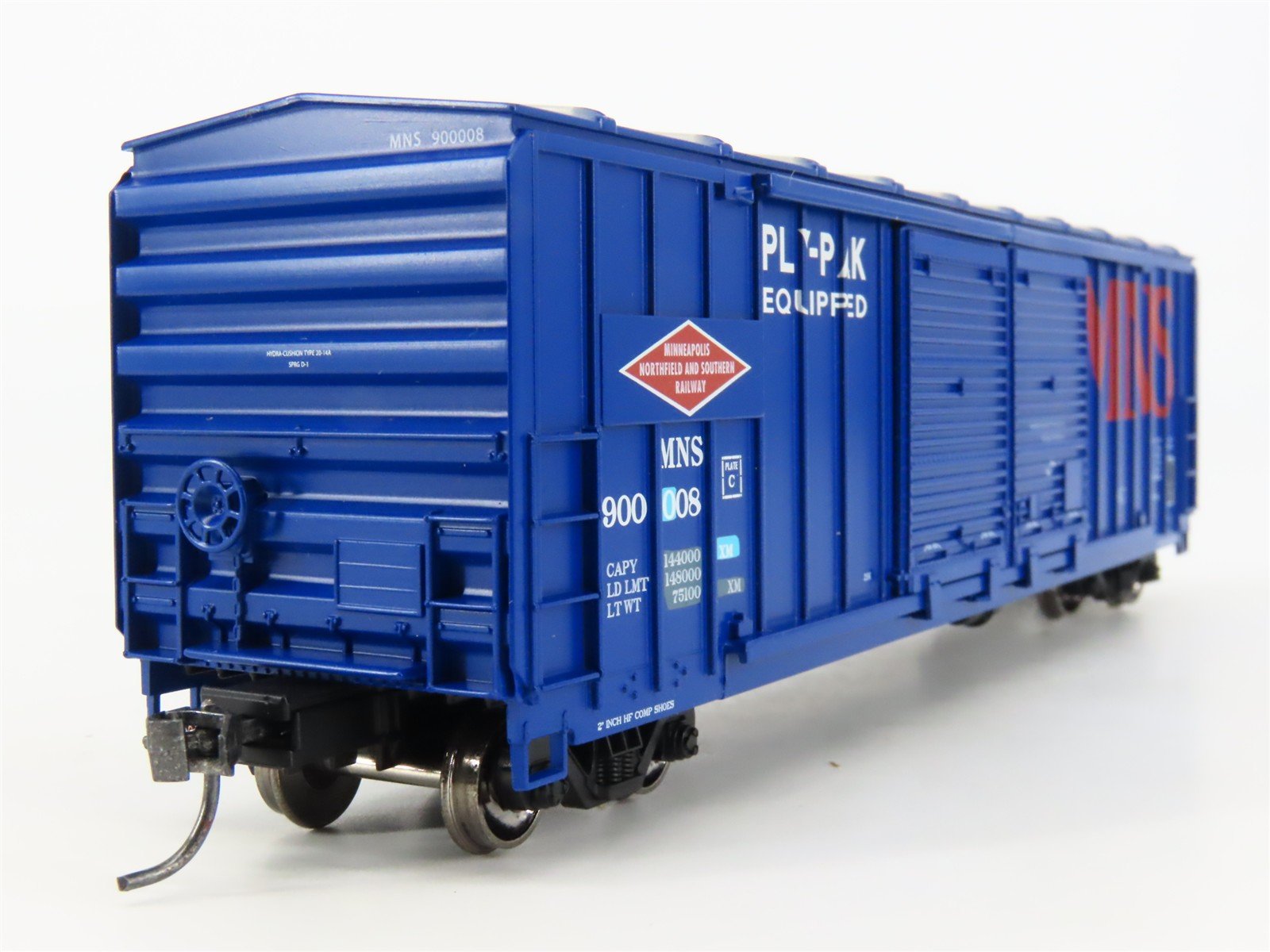 HO Scale Athearn Roundhouse RND97983 MNS Railway 50' Double Door Box Car #900008
