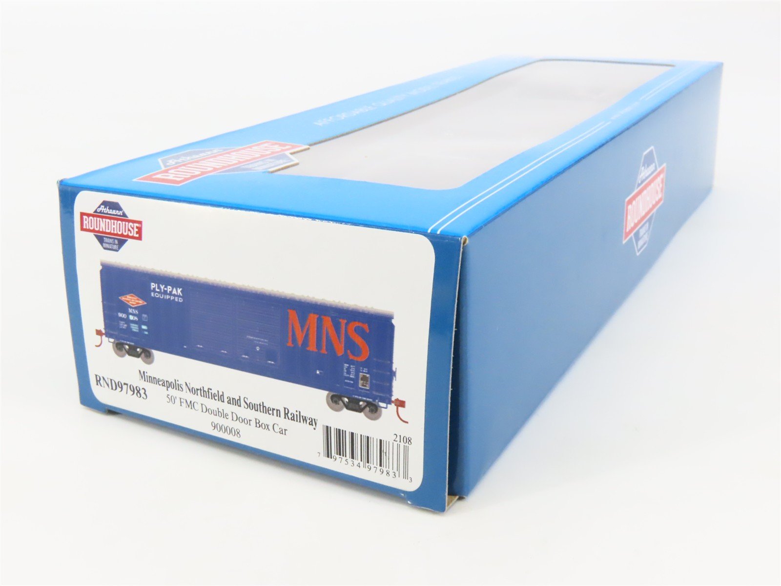 HO Scale Athearn Roundhouse RND97983 MNS Railway 50' Double Door Box Car #900008