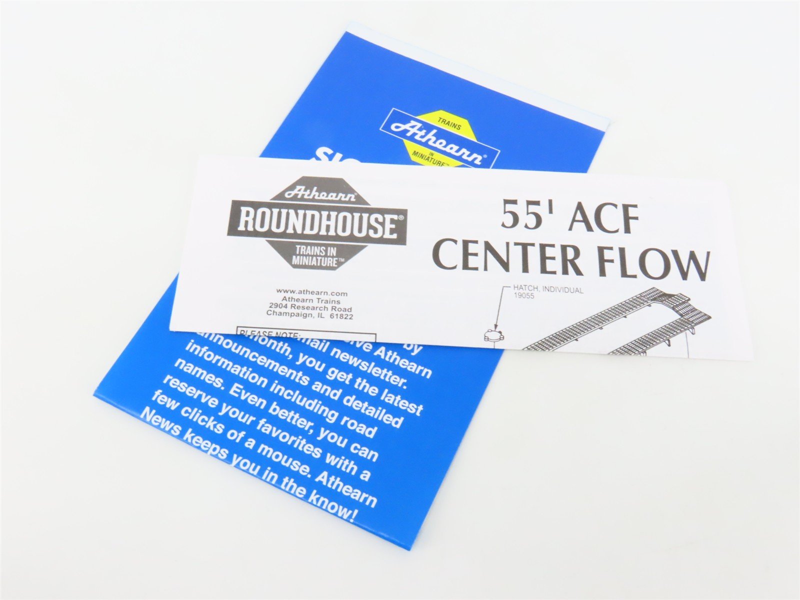HO Scale Athearn Roundhouse RND1198 ACF Plexiglas 4-Bay Centerflow Hopper #54102