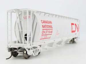 HO Scale Rapido 127024A CN Canadian National 4-Bay Covered Hopper #371946