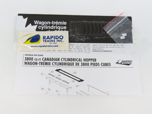 HO Scale Rapido 127024A CN Canadian National 4-Bay Covered Hopper #371946