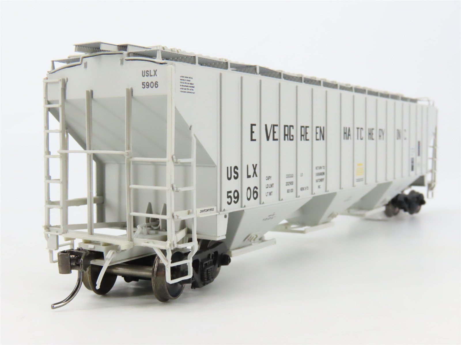HO Scale InterMountain 453109-00 USLX Evergreen Fish Hatchery 3-Bay Hopper #5906