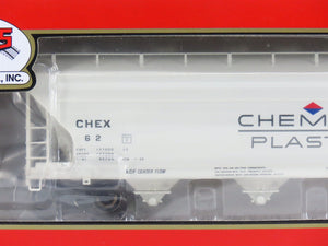 HO Scale Atlas 20006376 CHEX Chemplex Plastics 4-Bay Covered Hopper #62 - Sealed